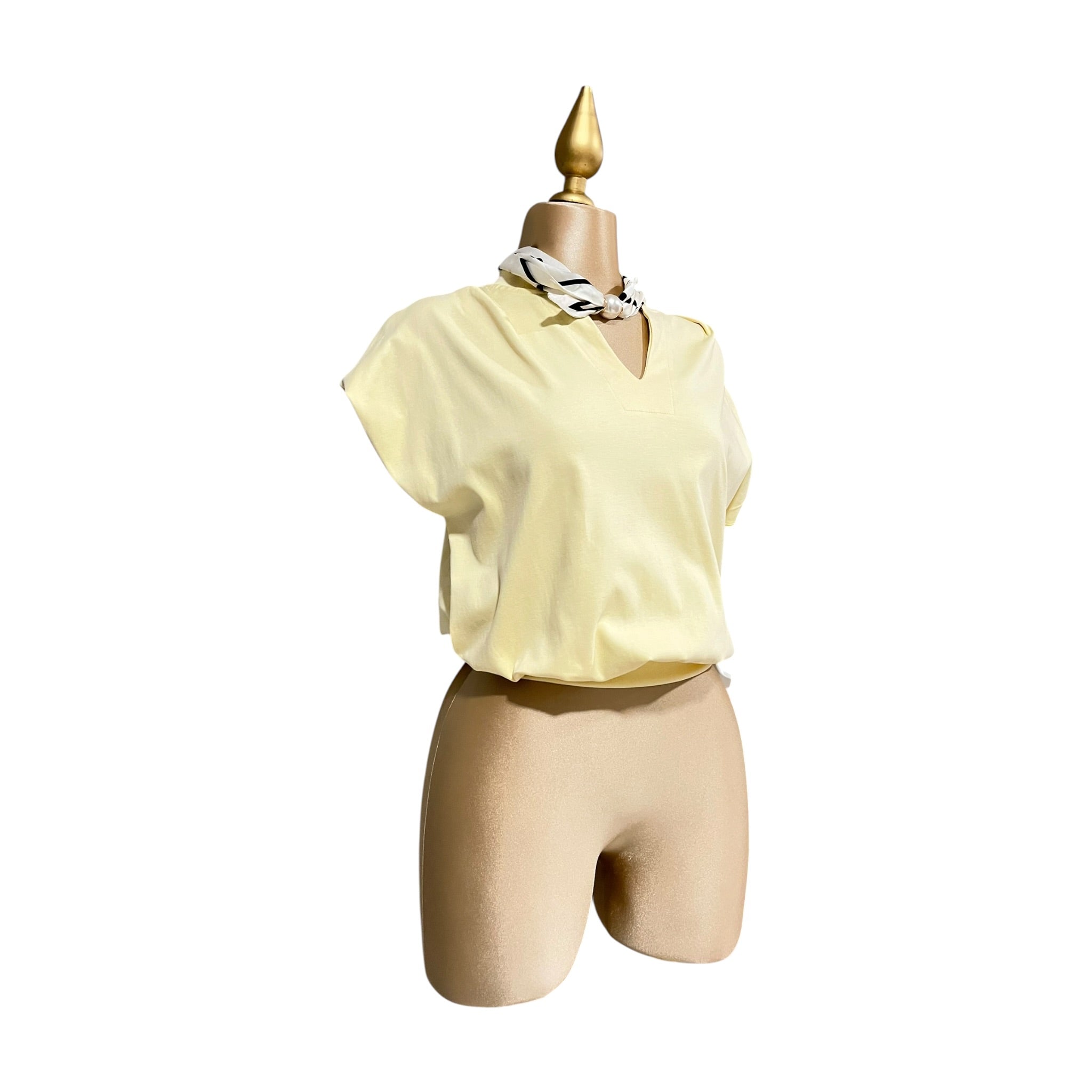 Playera Manga Corta Pañuelo Perla Amarillo LC