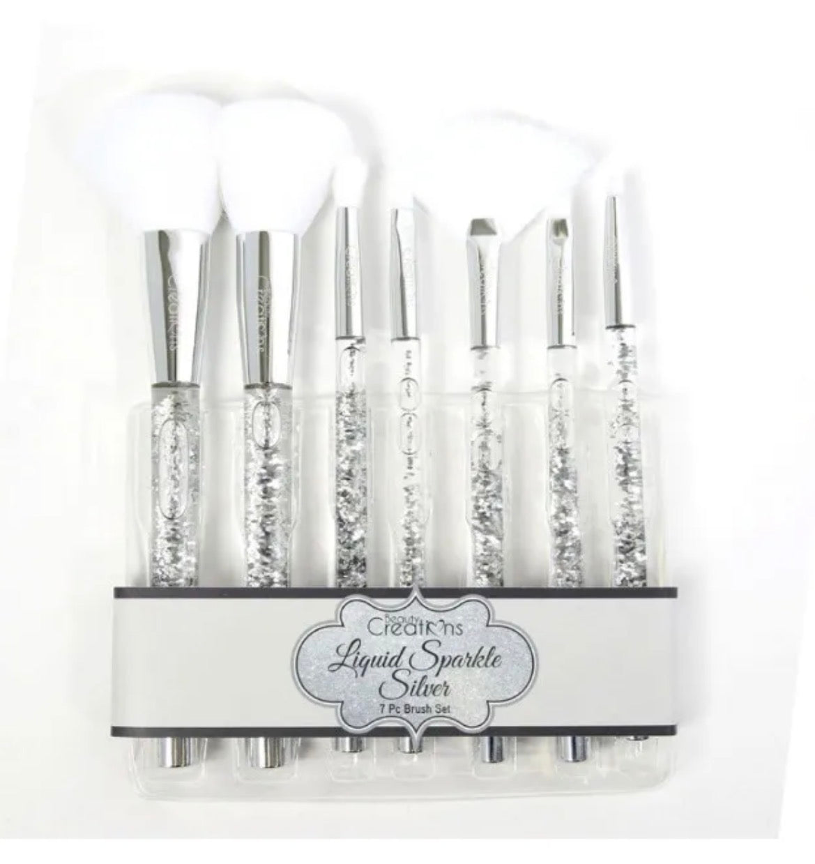 Set De 7 Brochas Sparkle Liquid Silver Beauty Creations
