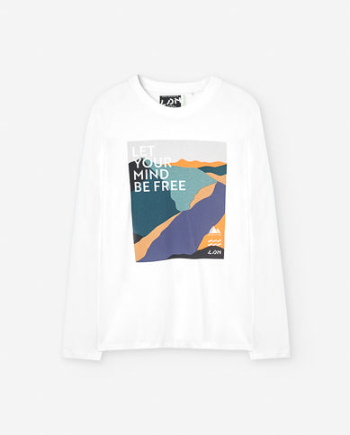 Playera Estampado "Let Your Minbde Free" Para Caballero LSN