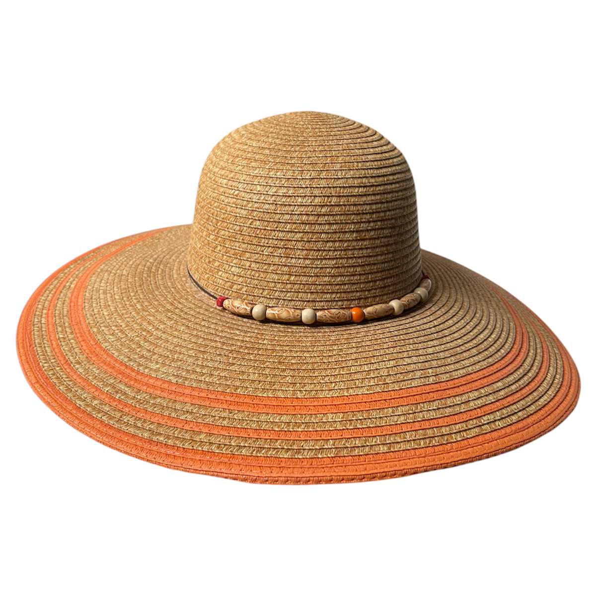 Sombrero Playero Rayas Naranja Devotion Hats