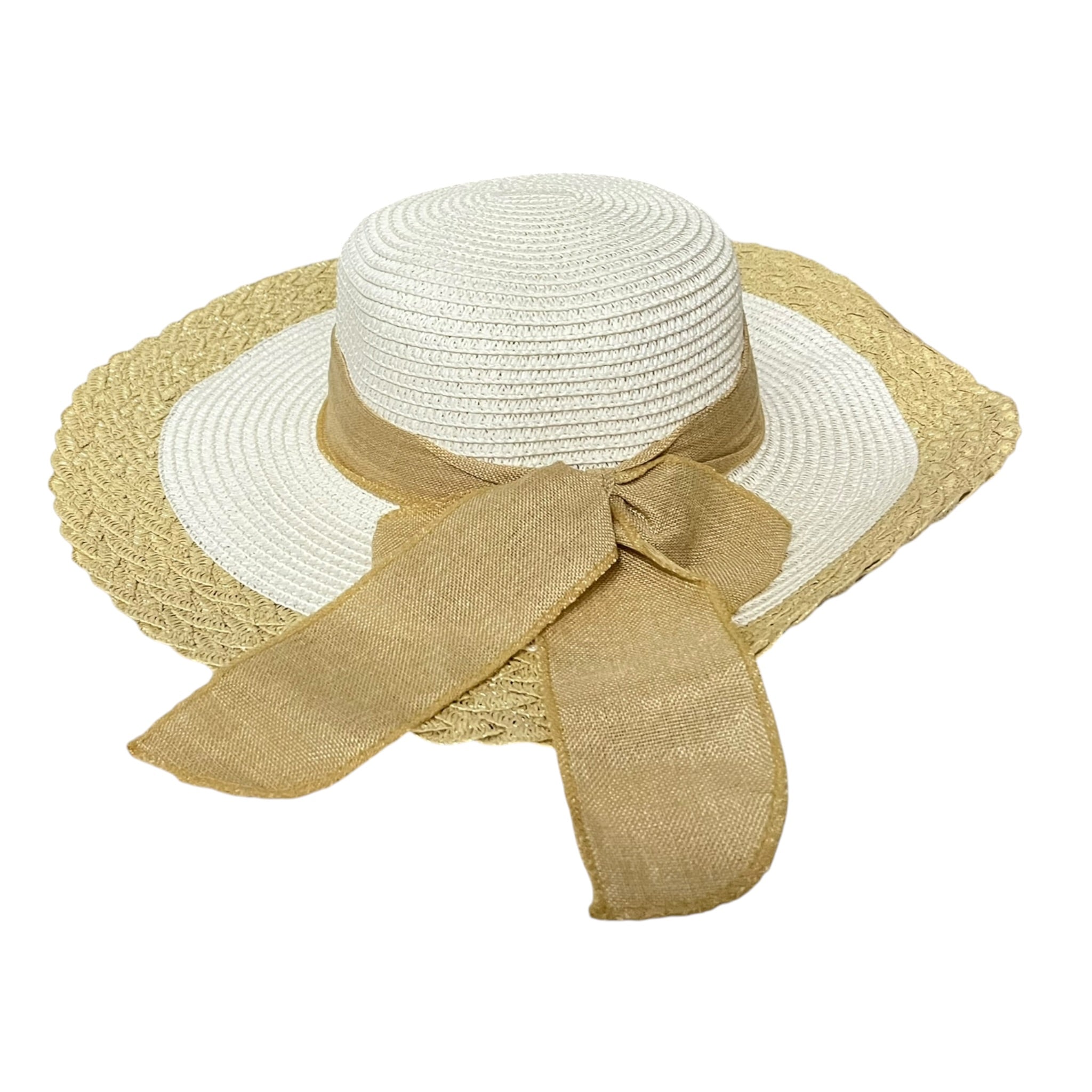 Sombrero Y Bolsa Beige/Hueso Mussi