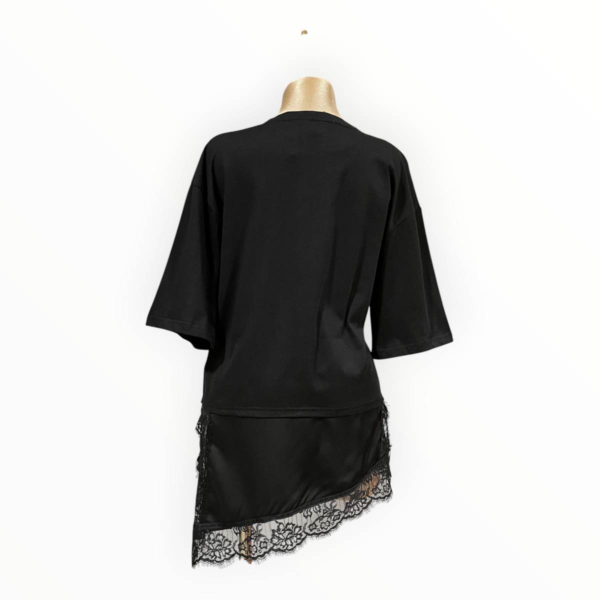Playera Negra Manga Corta Amplia LC