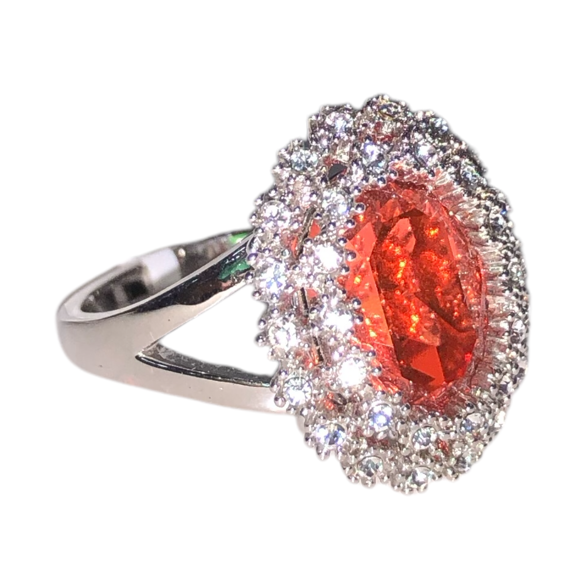 Anillo Piedra Ovalada Roja