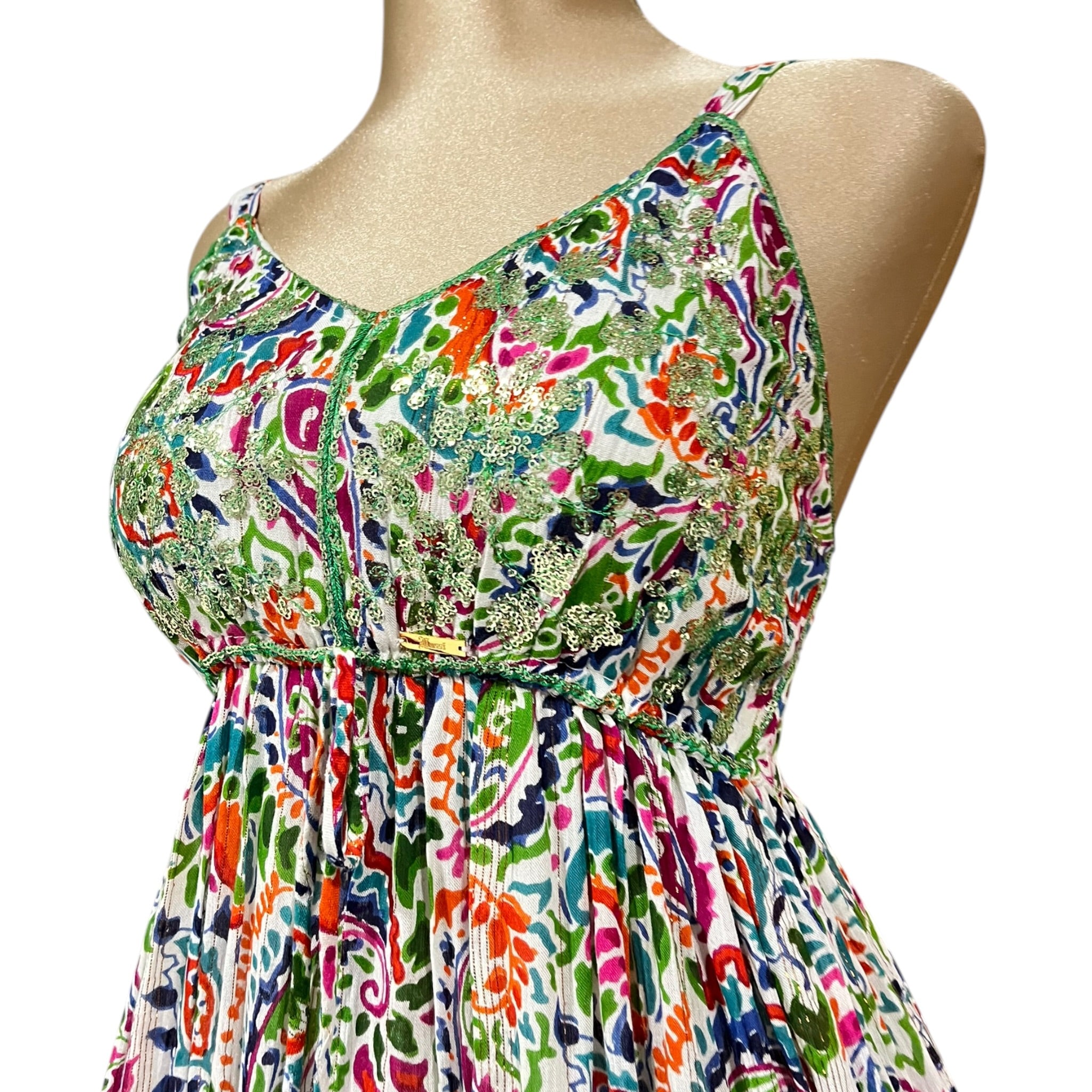 Vestido Con Tirantes Multicolor Mussi
