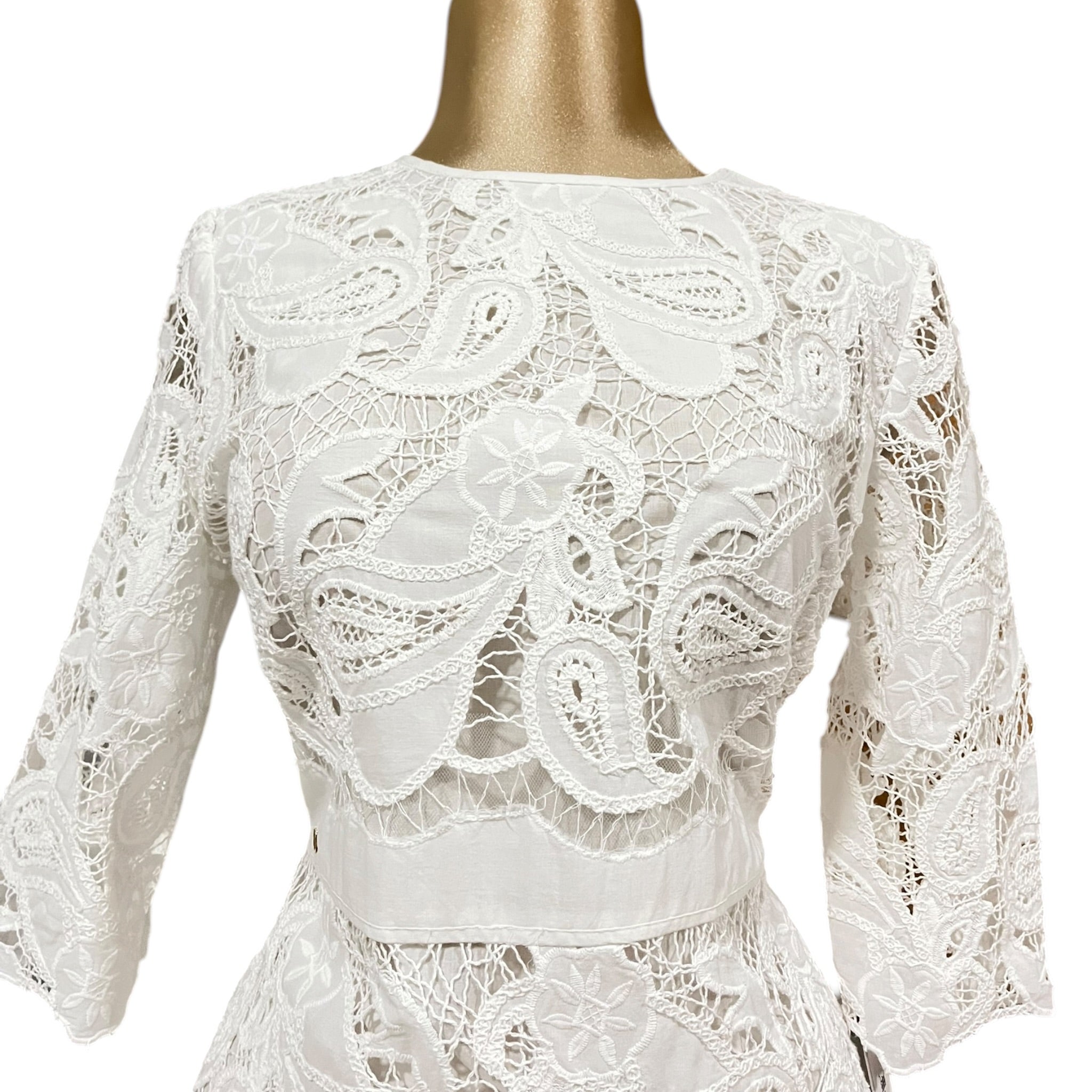 Vestido Blanco Guipur Mussi