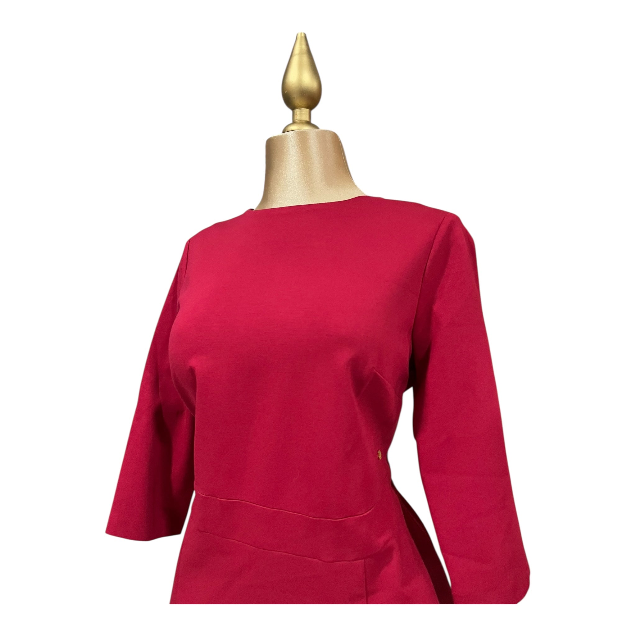 Vestido Rojo Manga 3/4 Para Dama MUSSI