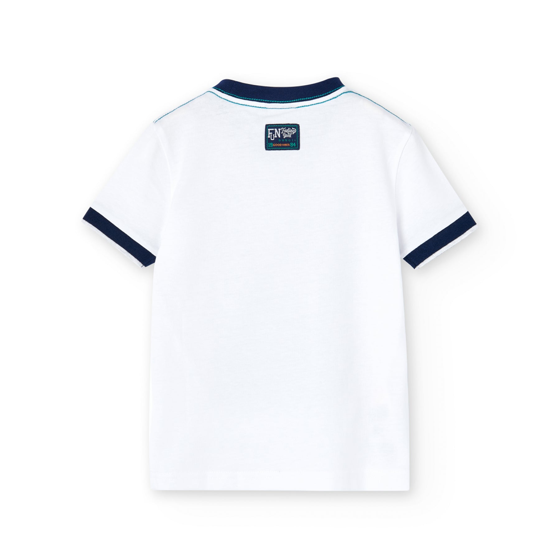 Playera De Punto Blanco Para Niño BOBOLI