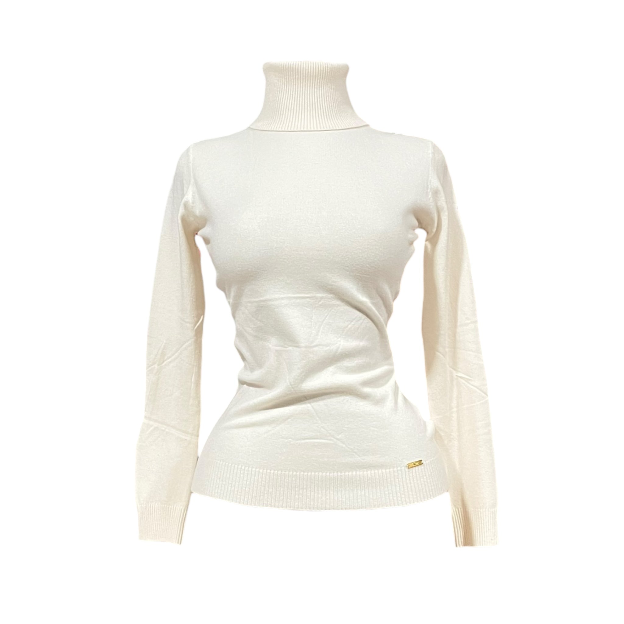 Blusa Hueso Cuello Alto Para Dama MUSSI