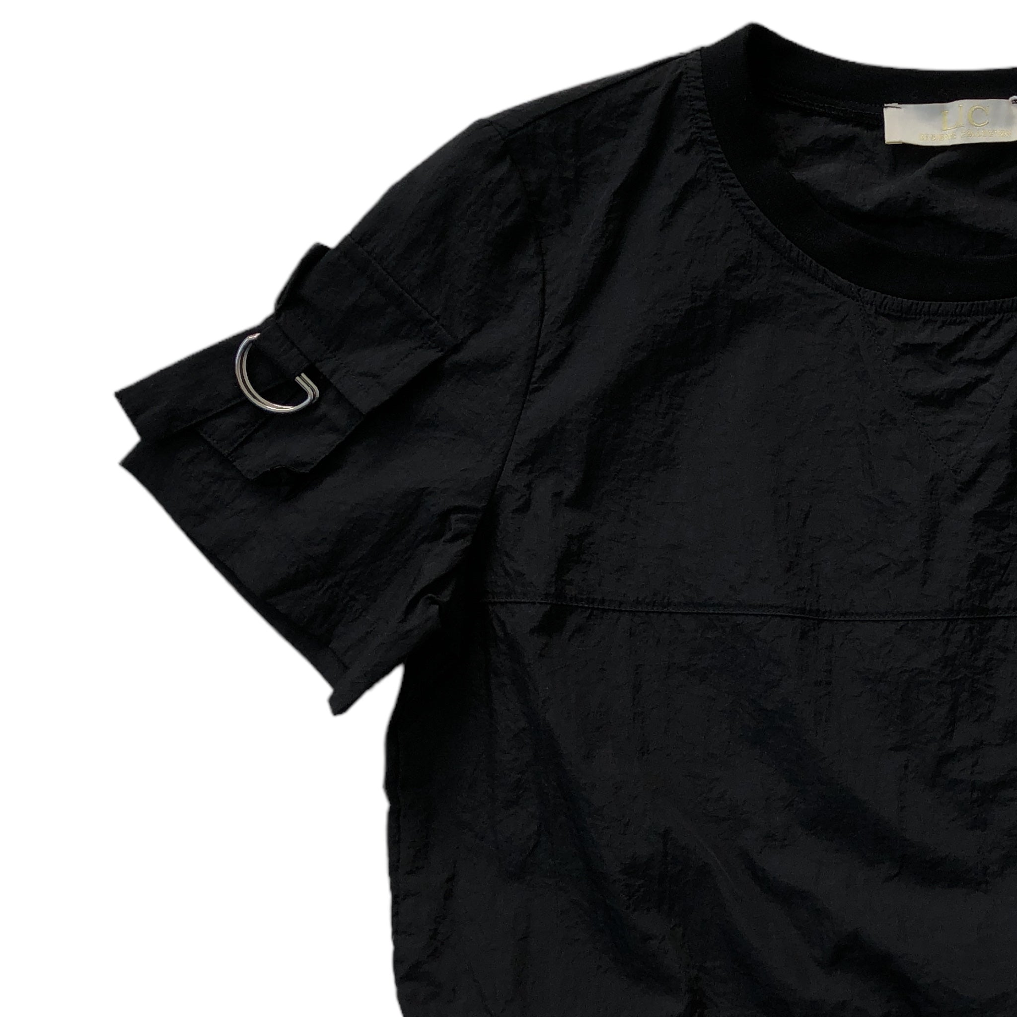 Playera Negro Bajo Con Cordón LC