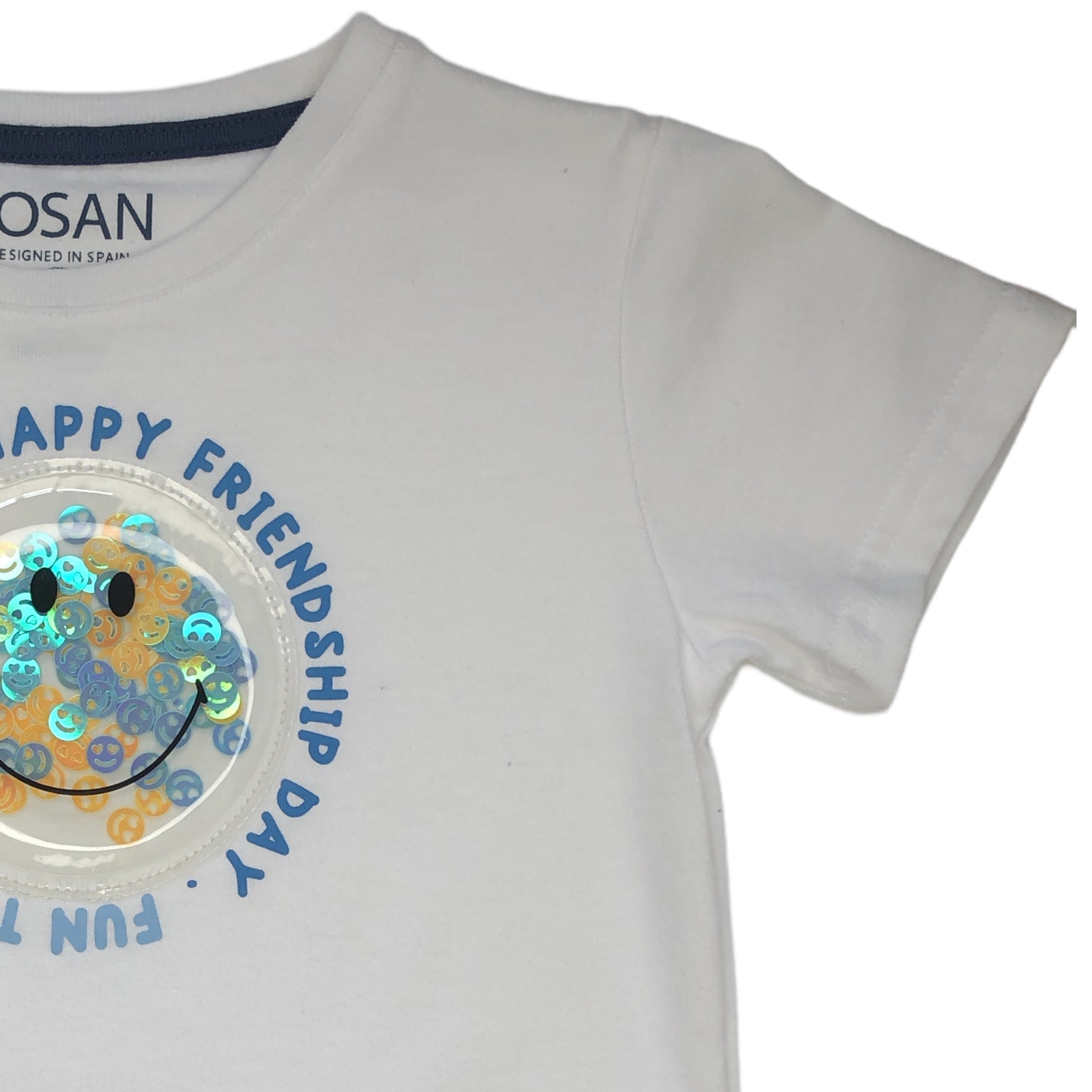 Playera smile manga corta "SLIME, HAPPY FRIEND SHIP DAY, FUN TOGETHER" niño Losan