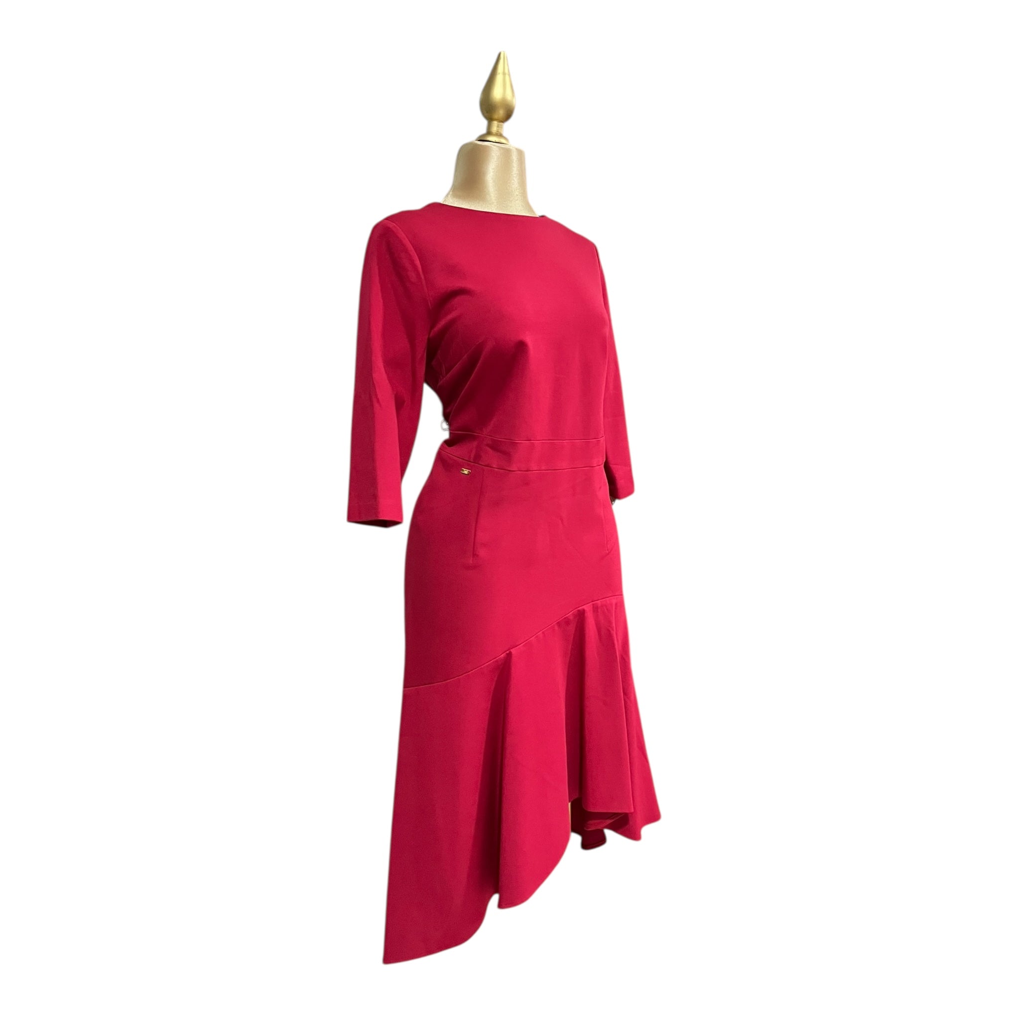 Vestido Rojo Manga 3/4 Para Dama MUSSI