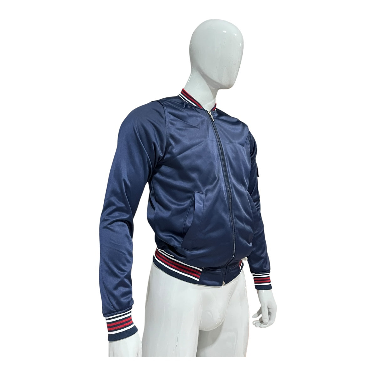Chamarra Bomber Azul Para Caballero Varanasi