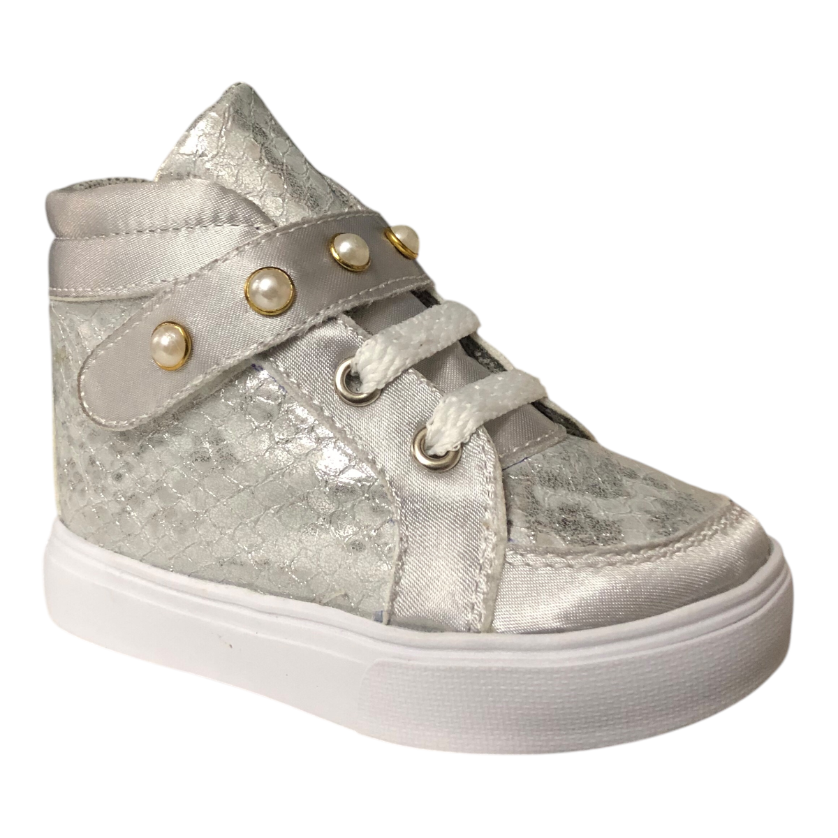 Tenis Bota Color Plata Para Niña Patey Girls