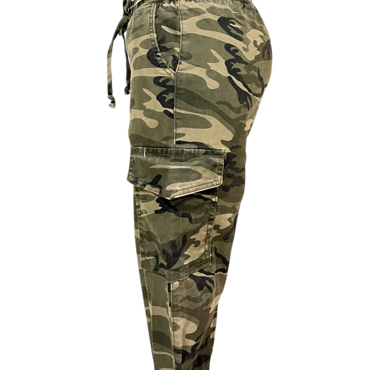 Pantalón Tipo Jogger Verde Diseño Militar Para Dama VIBRANT