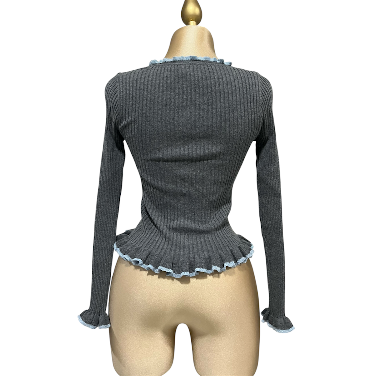 Suéter Gris Oxford Para Dama