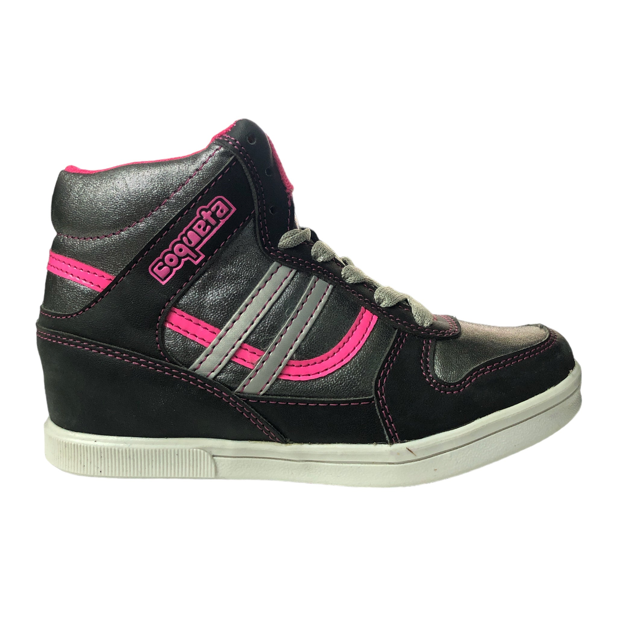 Tenis Botín Para Niña Color Rosa/Gris Coqueta