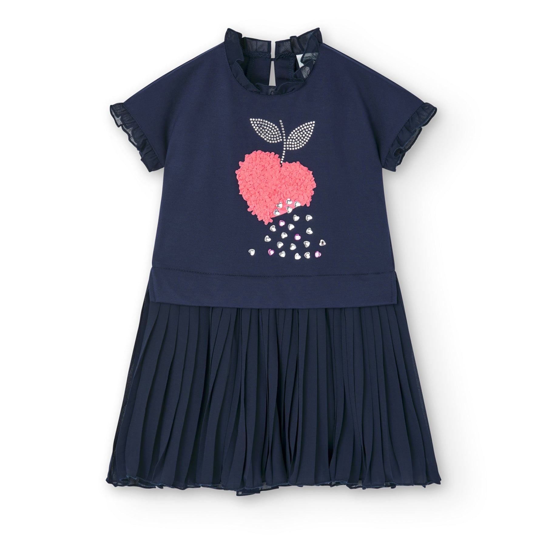 Vestido De Punto Combinado Para Niña BOBOLI