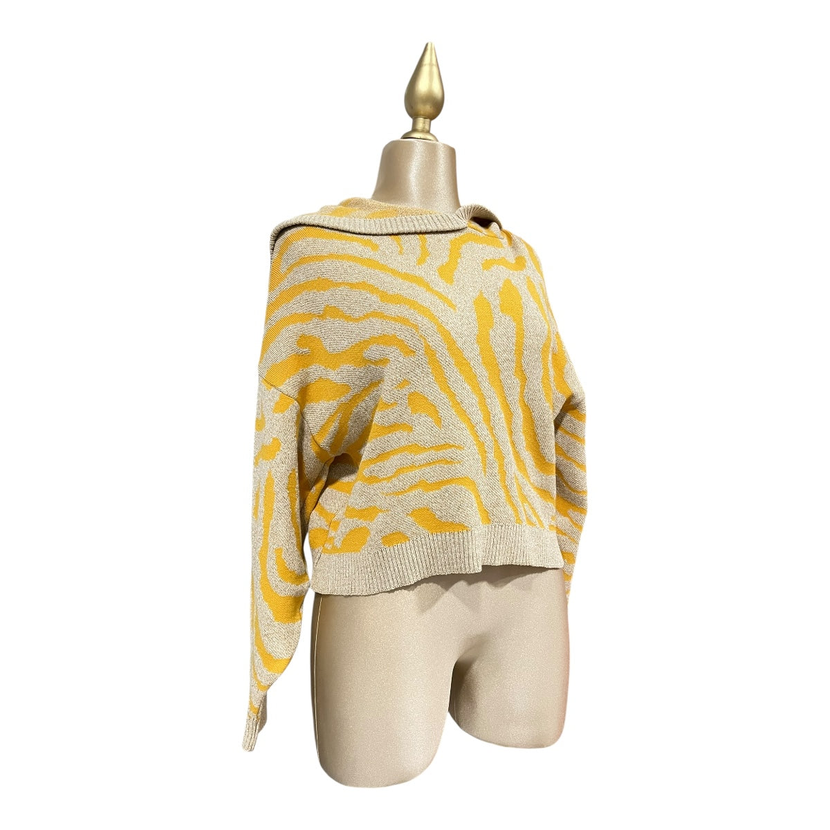 Sudadera Con Capucha Zebra Color Amarillo Para Mujer OM