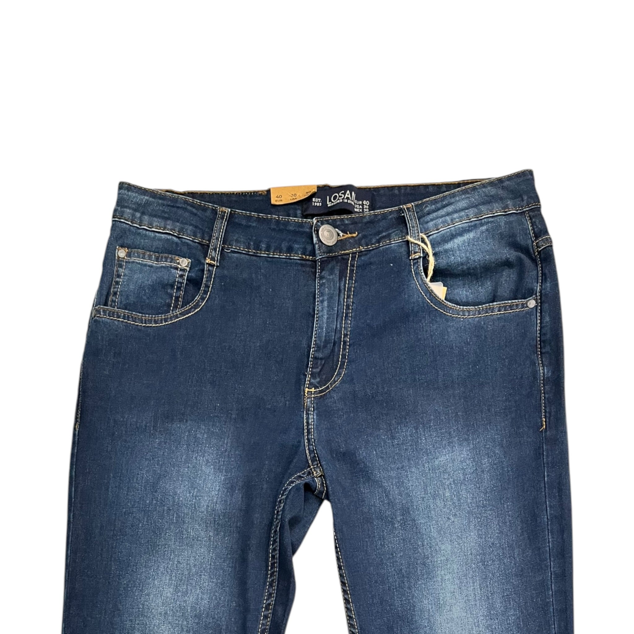 Pantalón Pantalón Denim Regular Fit Azul Oscuro Para Caballero LSN