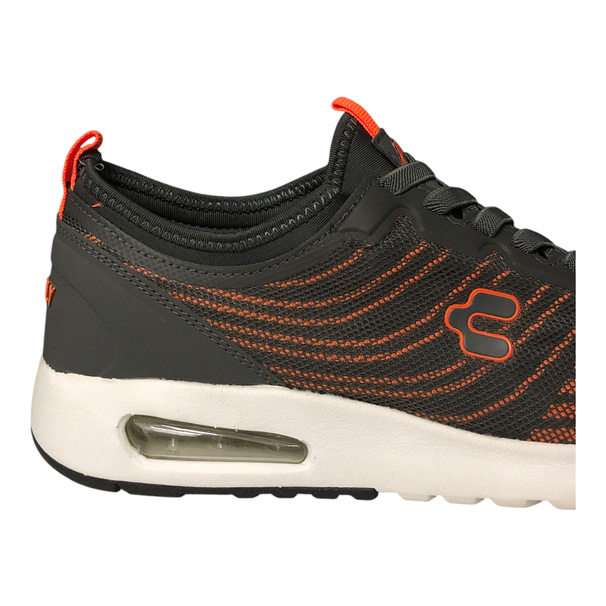 Tenis Deportivo Gris/Naranja Para Caballero Charly