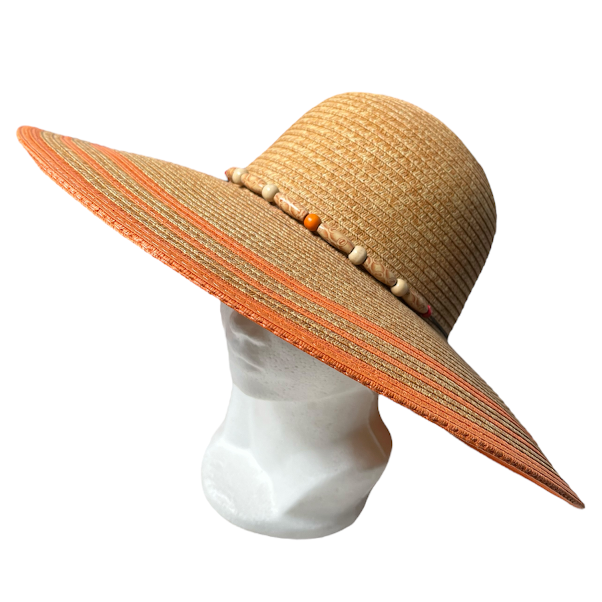 Sombrero Playero Rayas Naranja Devotion Hats