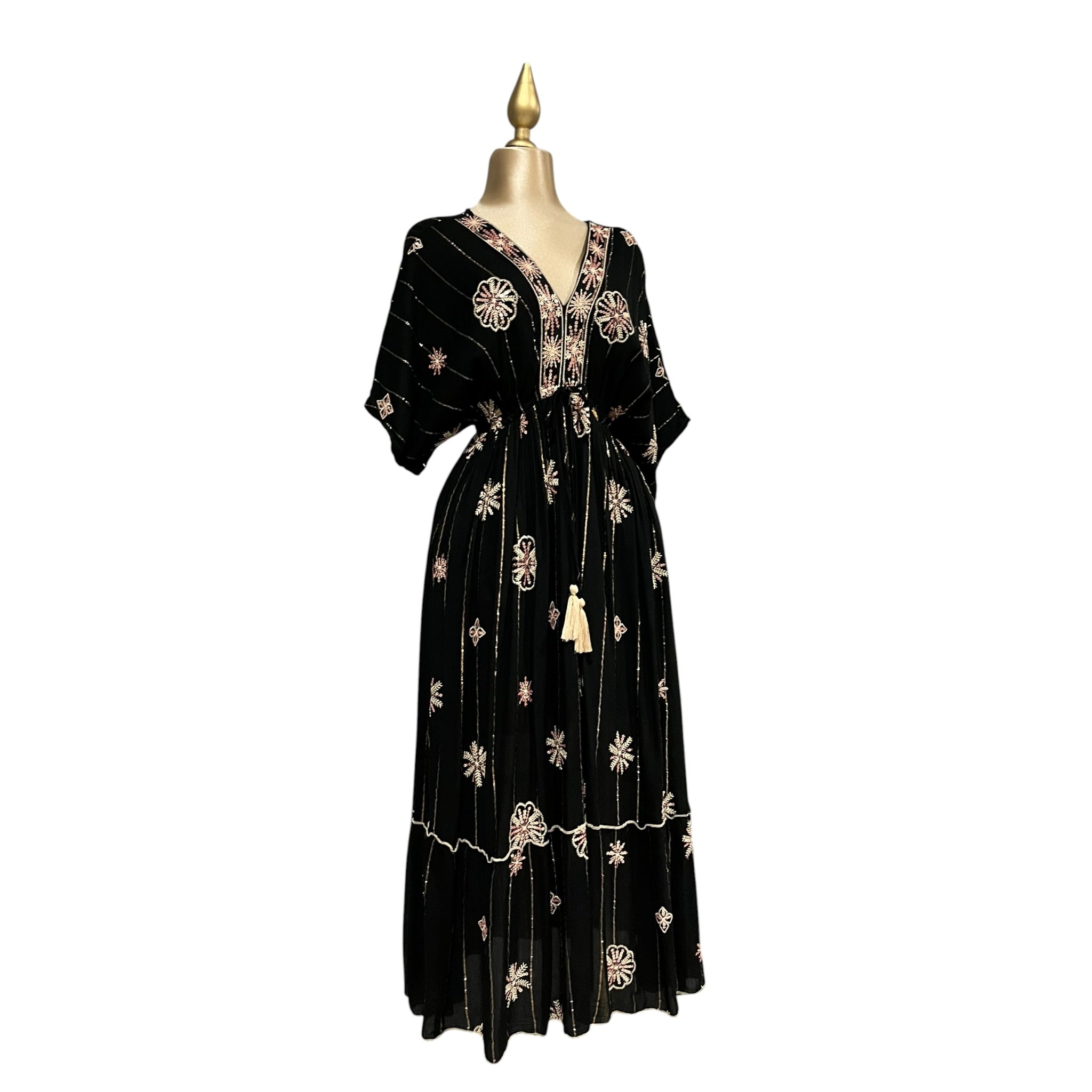 Vestido Negro Manga 3/4 Mussi