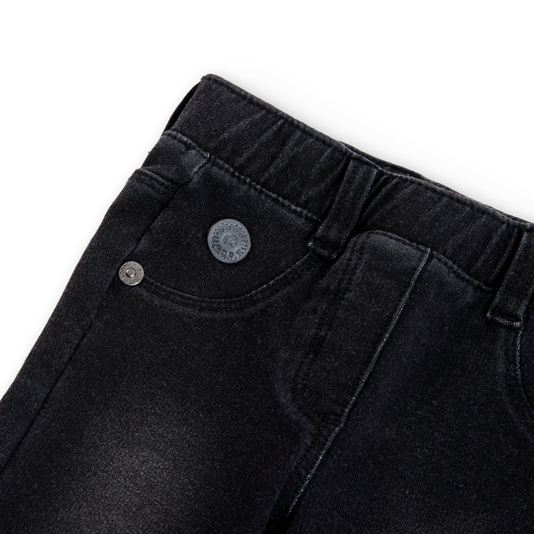 Pantalón Felpa Denim Black Para Niña BOBOLI