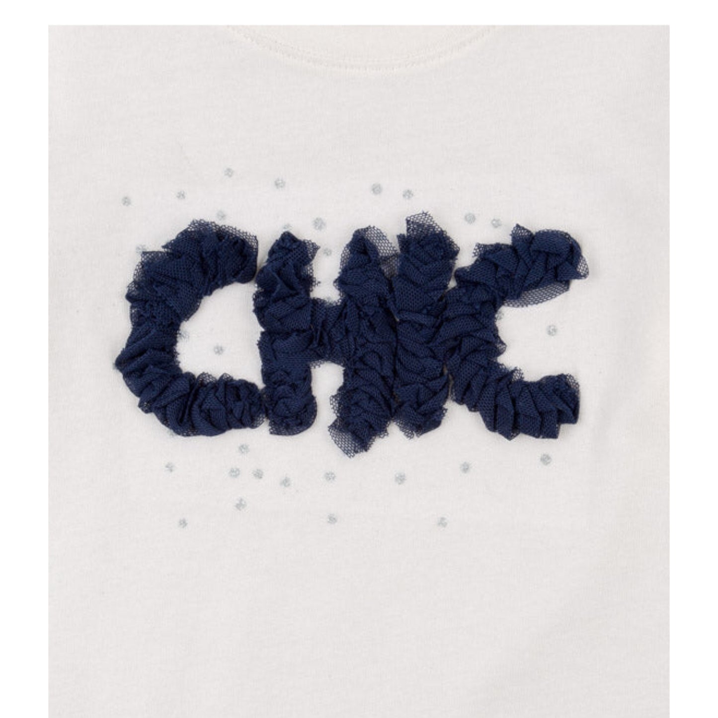 Conjunto 3 piezas de camiseta "CHIC", short y leotardo niña Losan