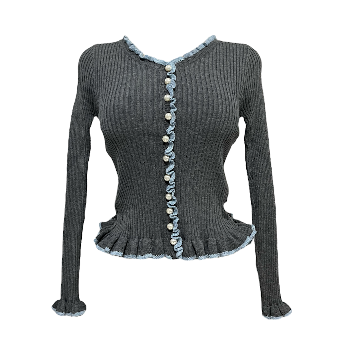 Suéter Gris Oxford Para Dama