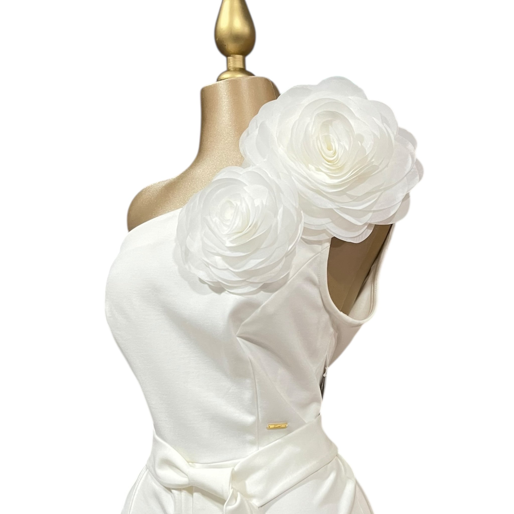 Jumpsuit Hueso Broche Rosas Para Dama MUSSI