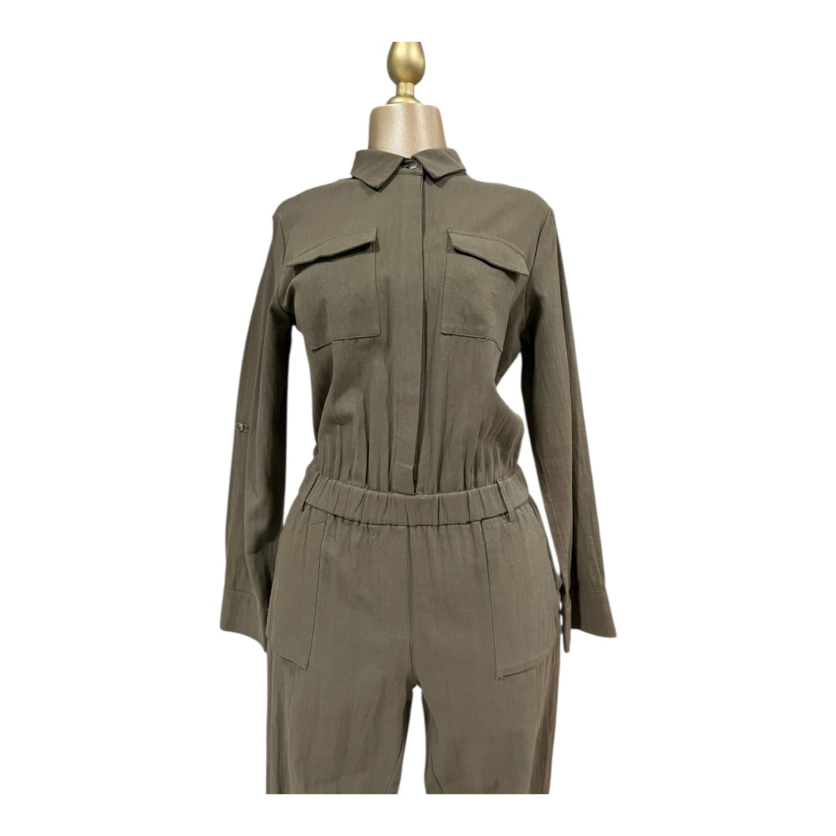 Overol Verde Con Bolsas Para Dama Ana Pérez