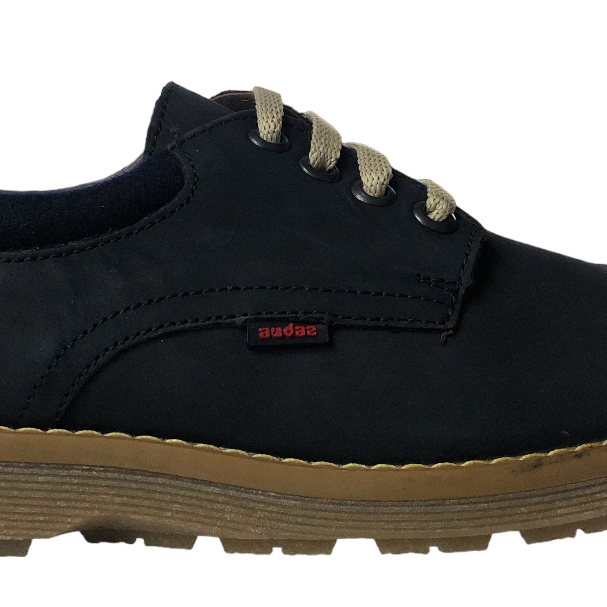 Zapato De Piel Azul Para Niño Audaz
