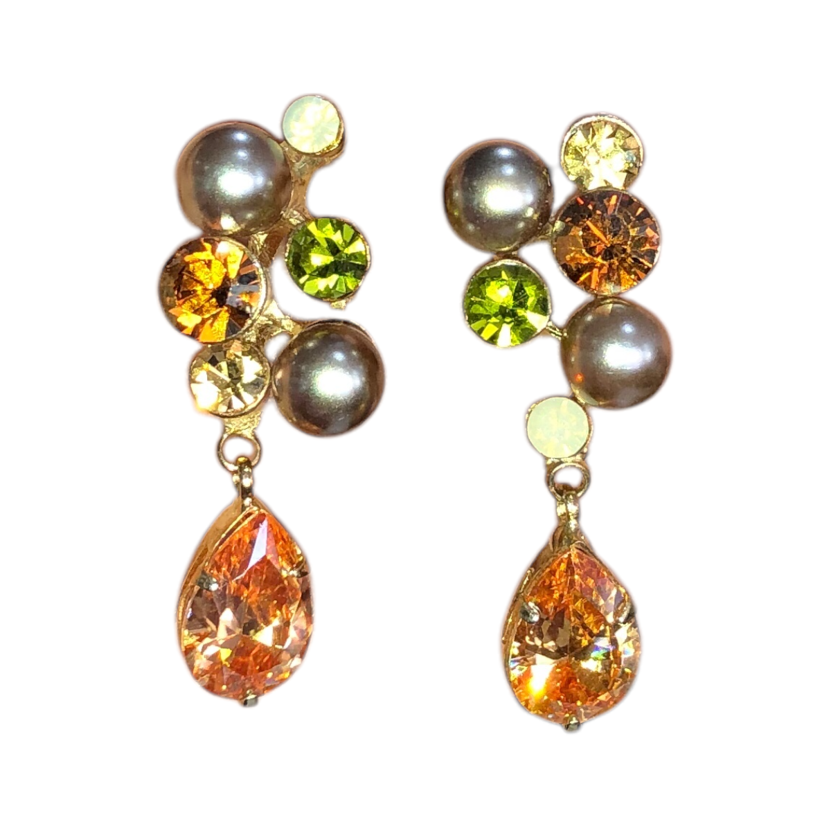 Juego De Collar Y Aretes Cristal Checo