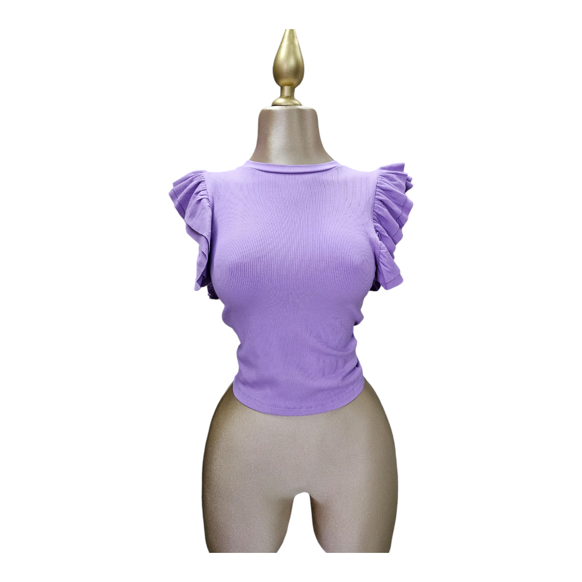 Blusa Manga Corta Olanes  Morado LC