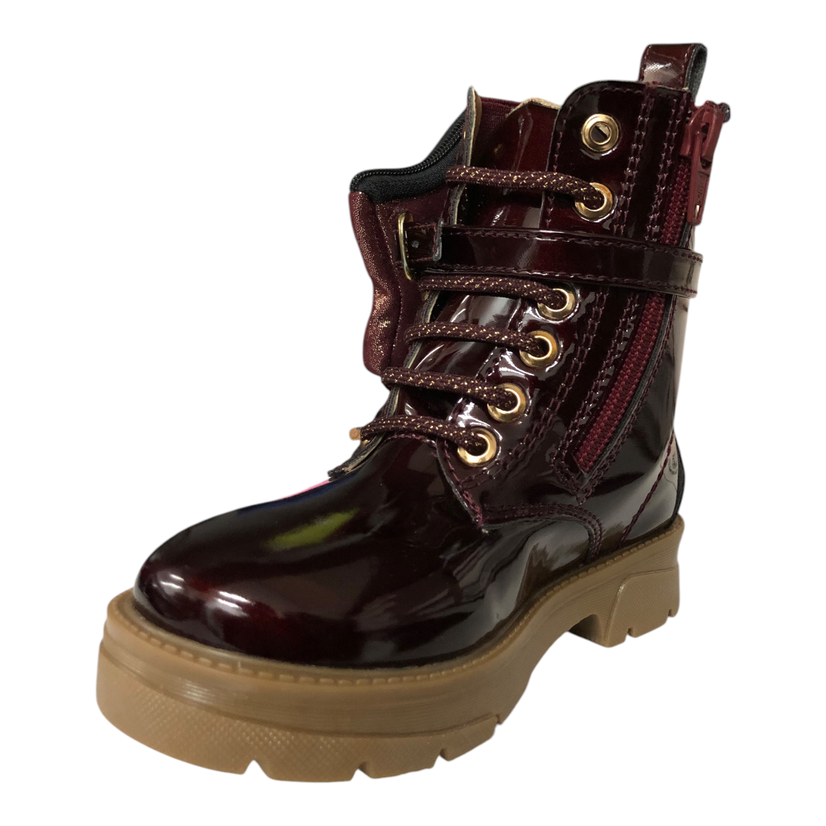 Bota Charol Merlot Para Niña Patey Girls