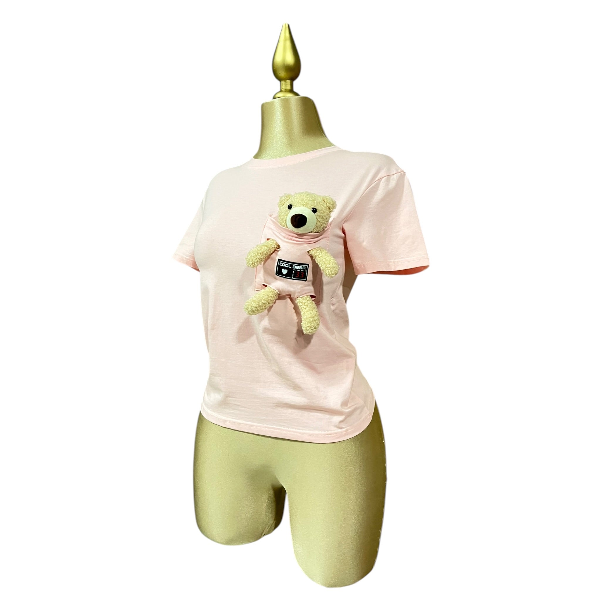 Playera Osito Peluche Rosa LC