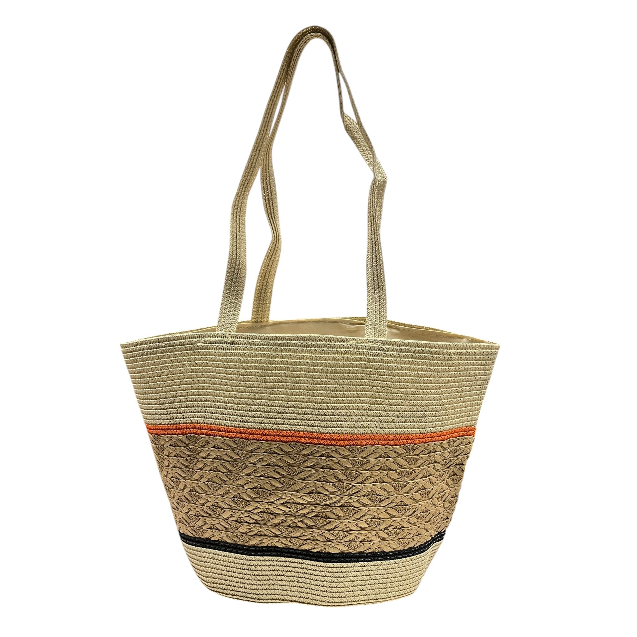 Sombrero Y Bolsa Beige/Naranja Mussi