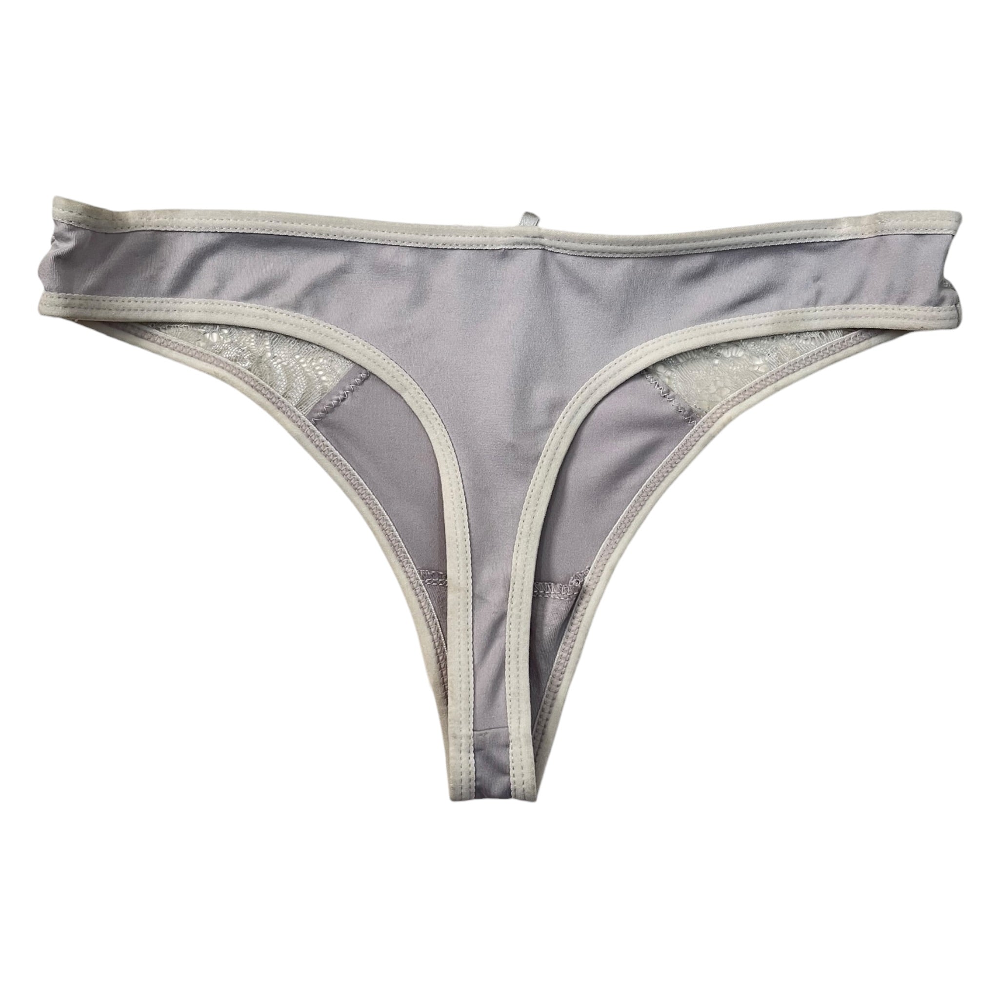 Tanga Detalles Encaje Gris Carnival