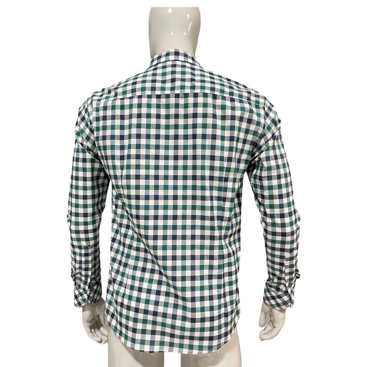 Camisa Verde/Marino Cuadros Para Caballero ZAREVICH COLLECTION