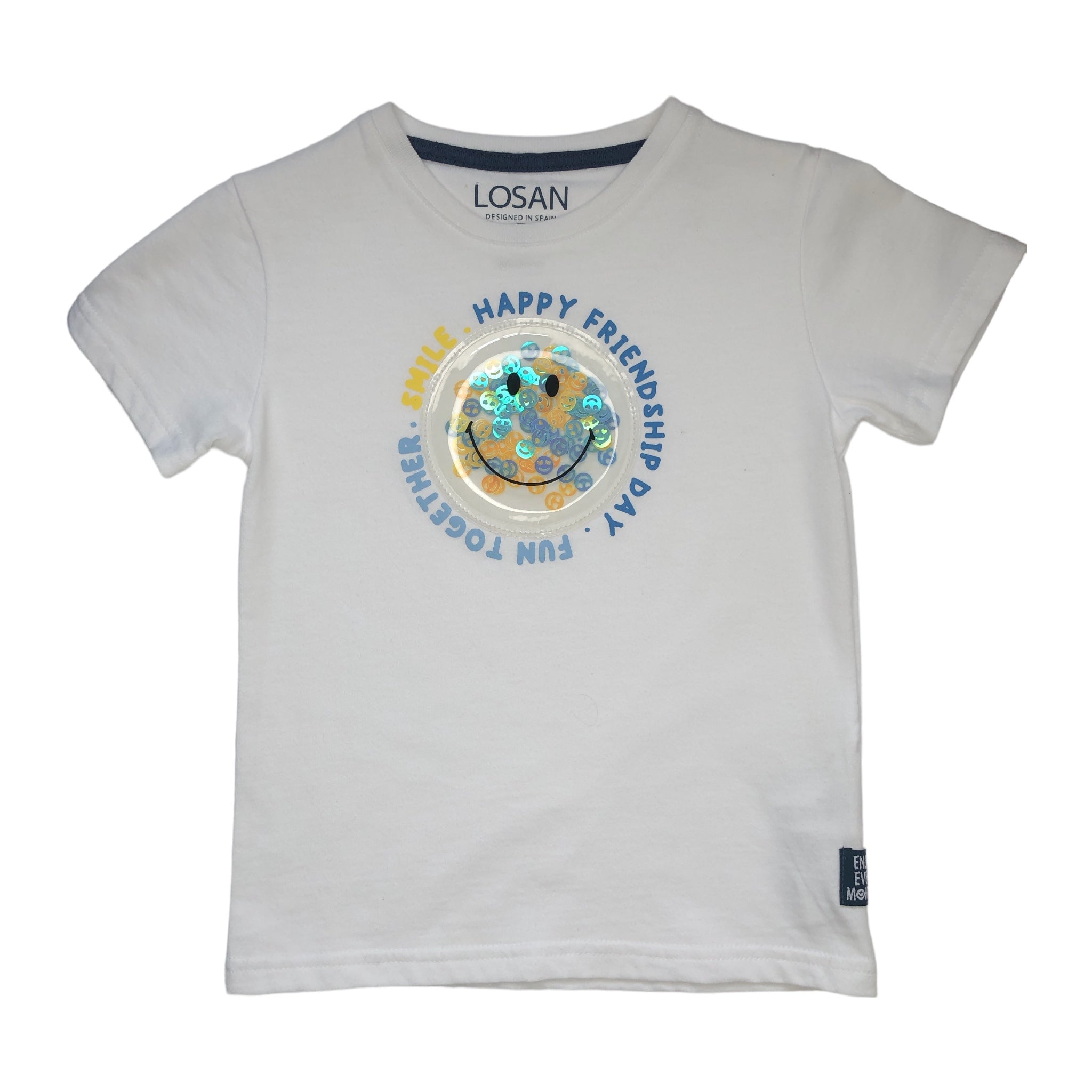 Playera Smile Manga Corta "Slime, Happy Friend Ship Day, Fun Together" Niño Losan