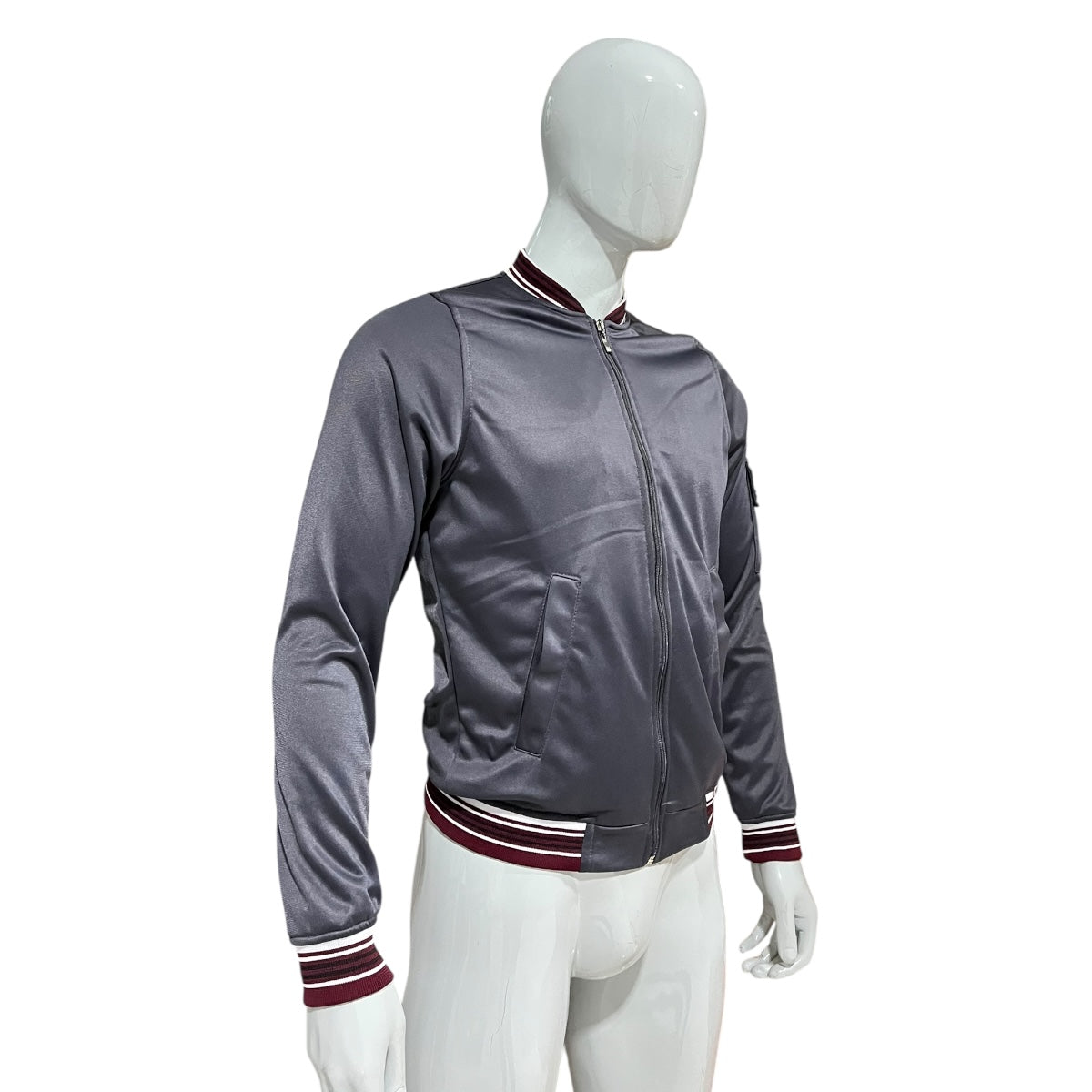 Chamarra Bomber Gris Para Caballero VARANASI