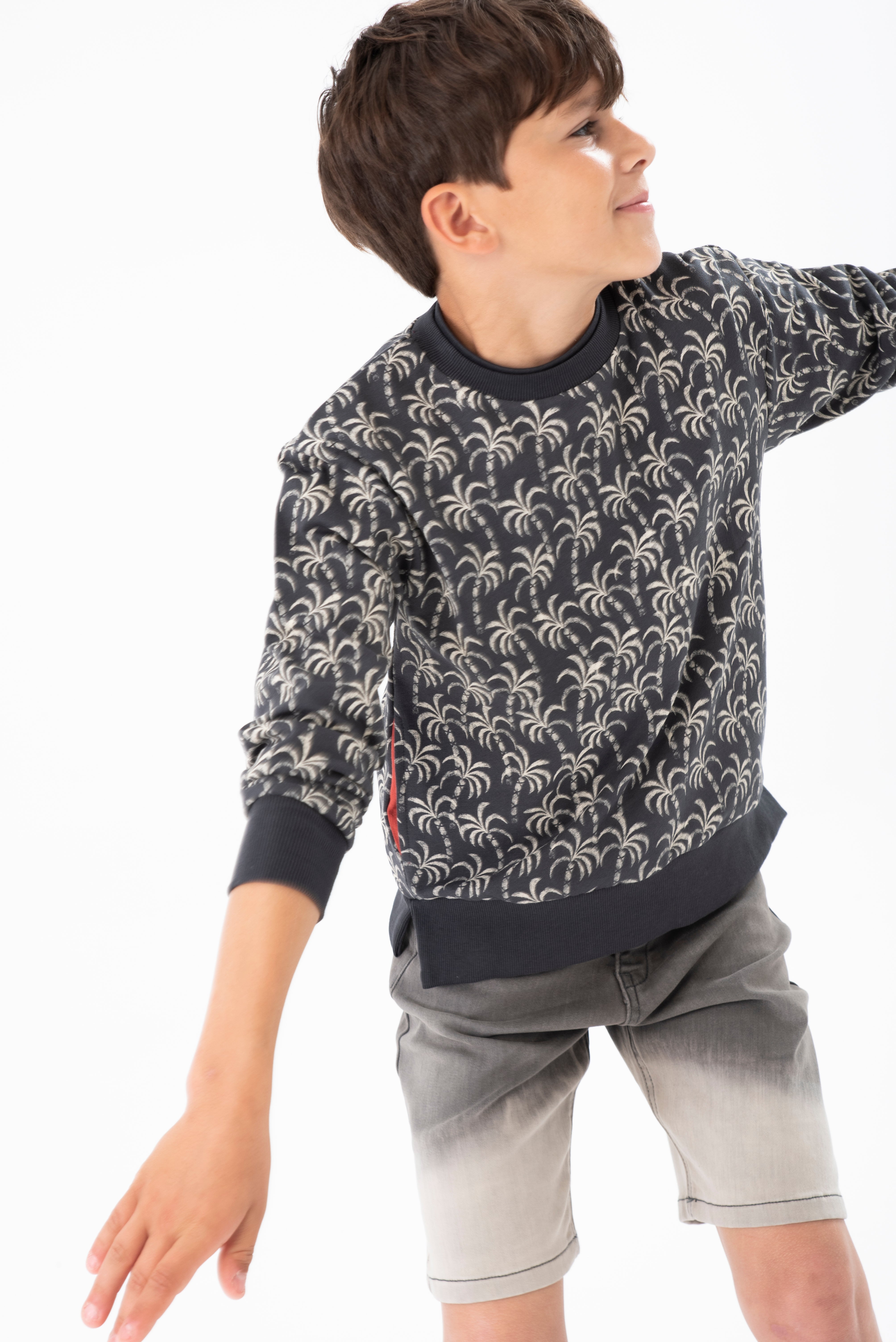 Sudadera De Felpa Estampado Palmeras Para Niño BOBOLI