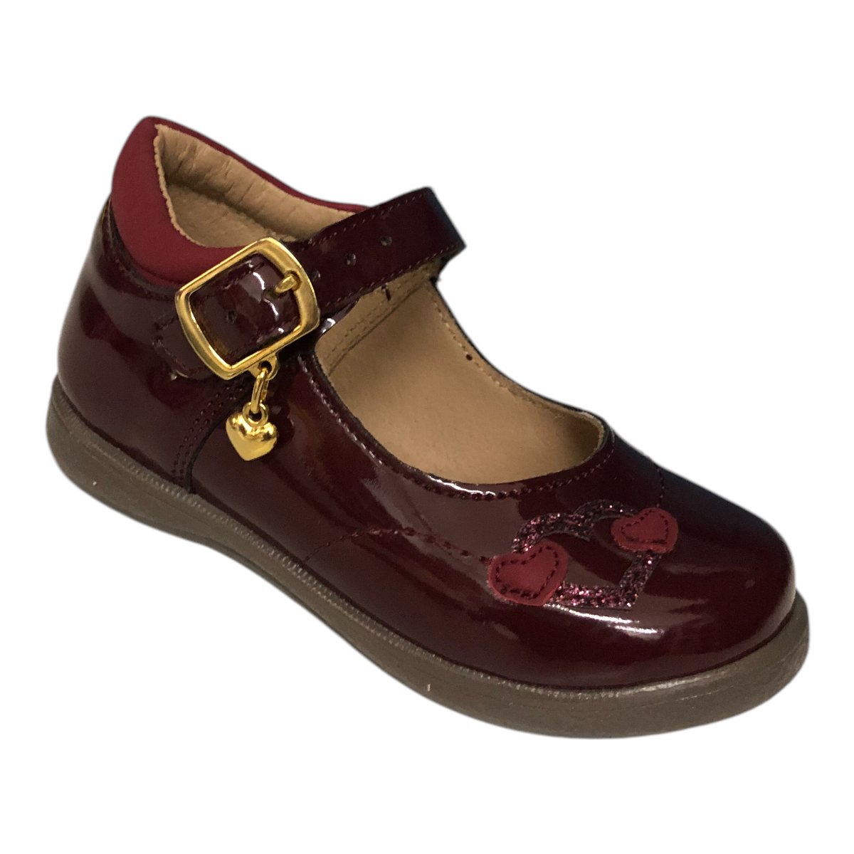 Zapato Charol Color Vino Coqueta