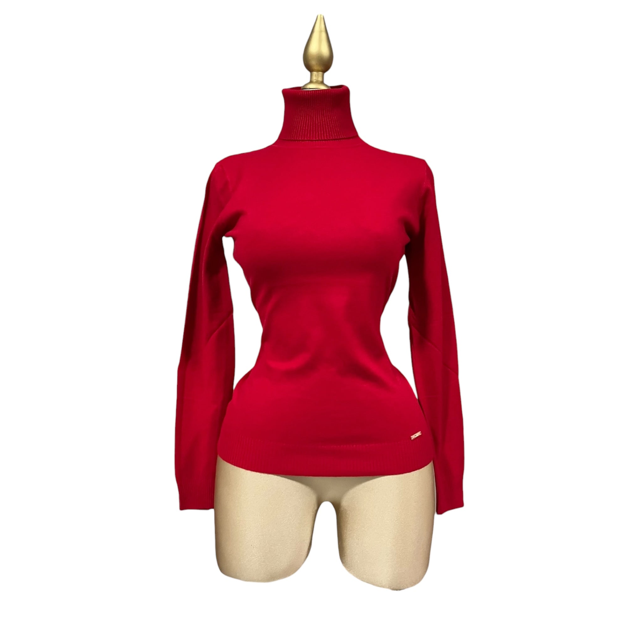 Blusa Rojo Cuello Alto Para Dama MUSSI