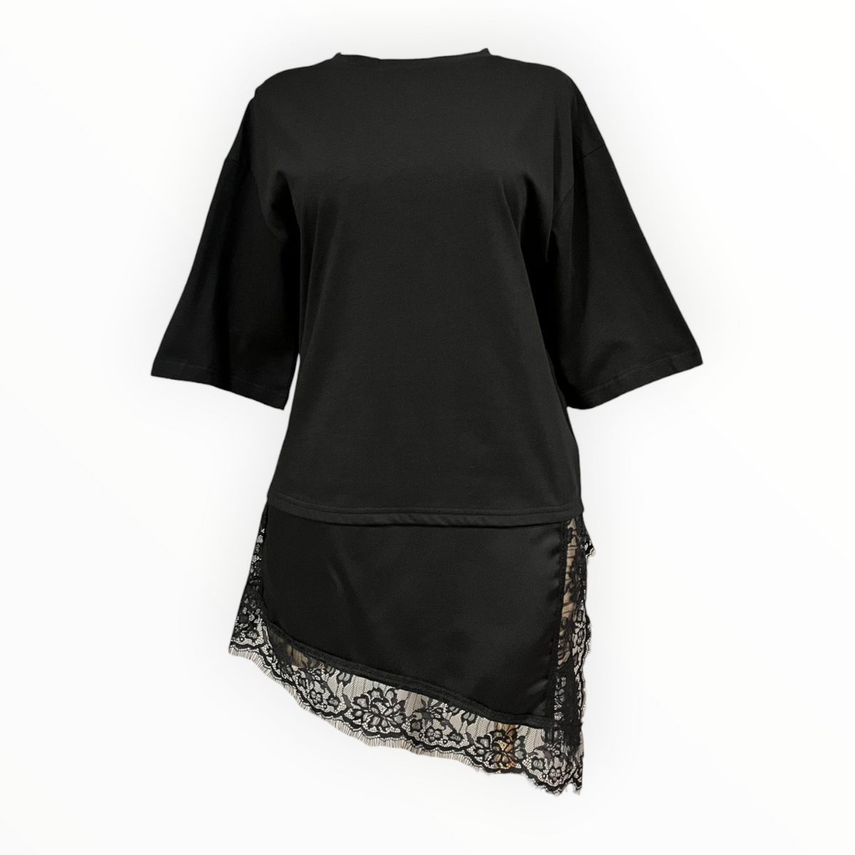 Playera Negra Manga Corta Amplia LC