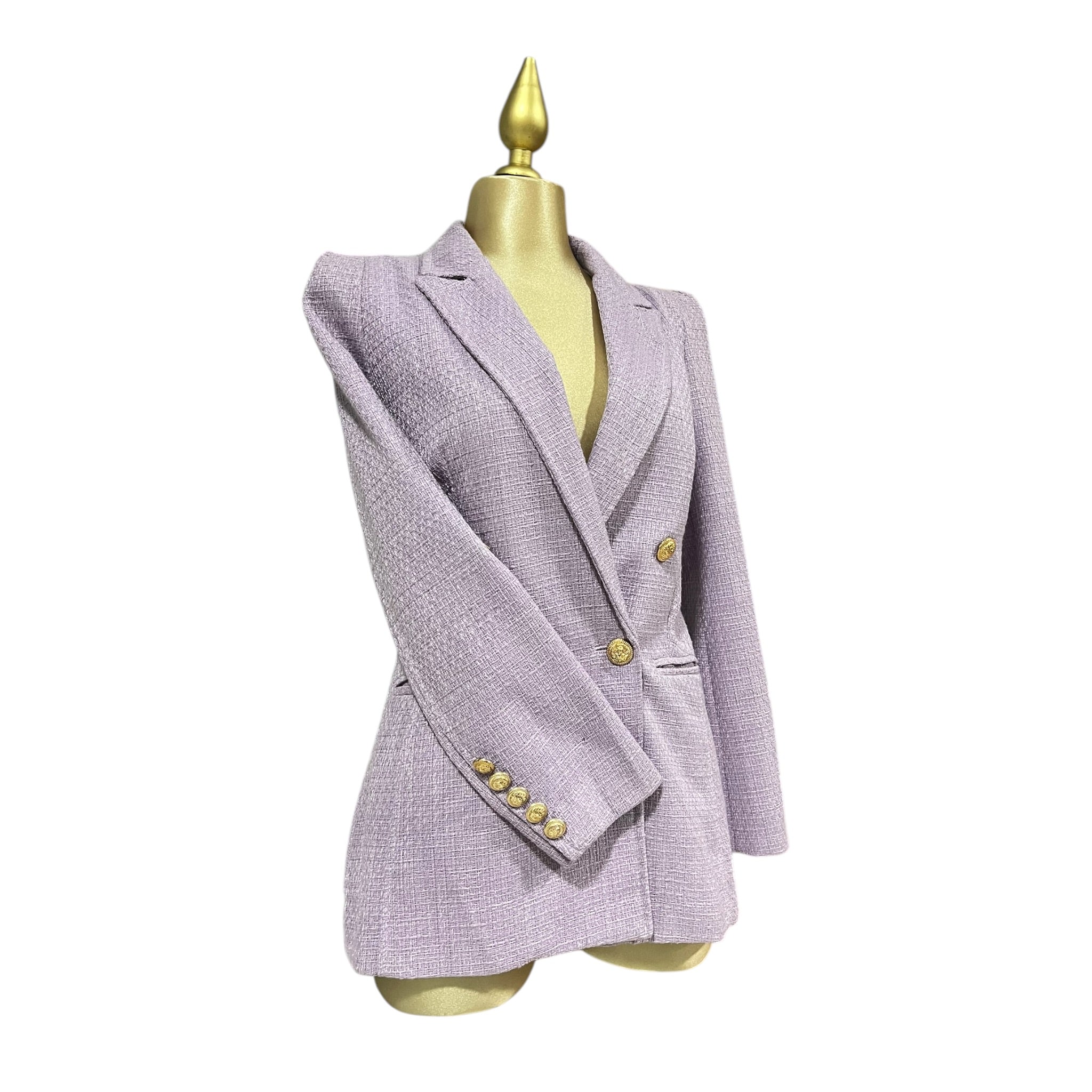 Blazer Elegante Tipo Tweed Lila LC