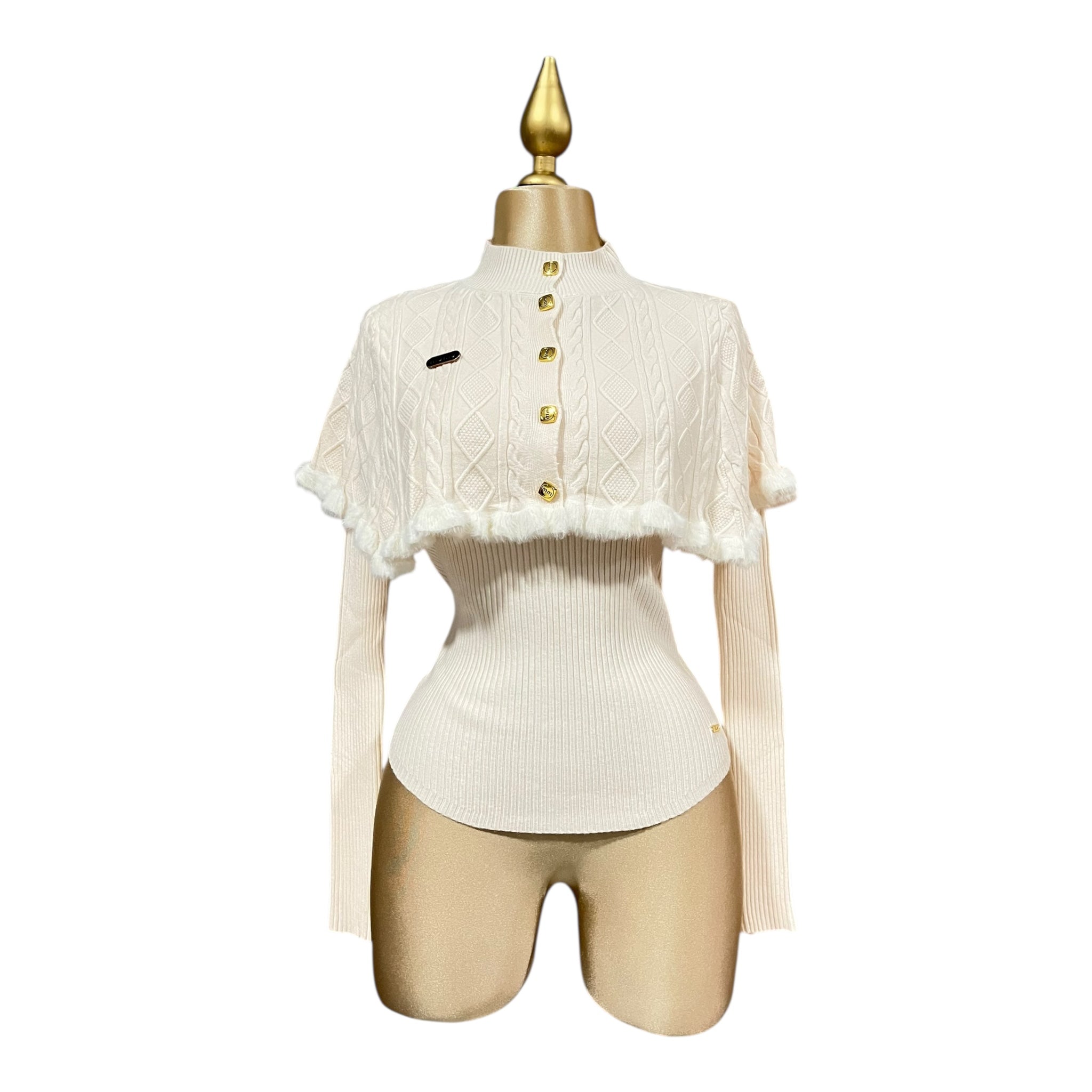 Dúo de Suéter Y Capa Hueso Para Dama MUSSI