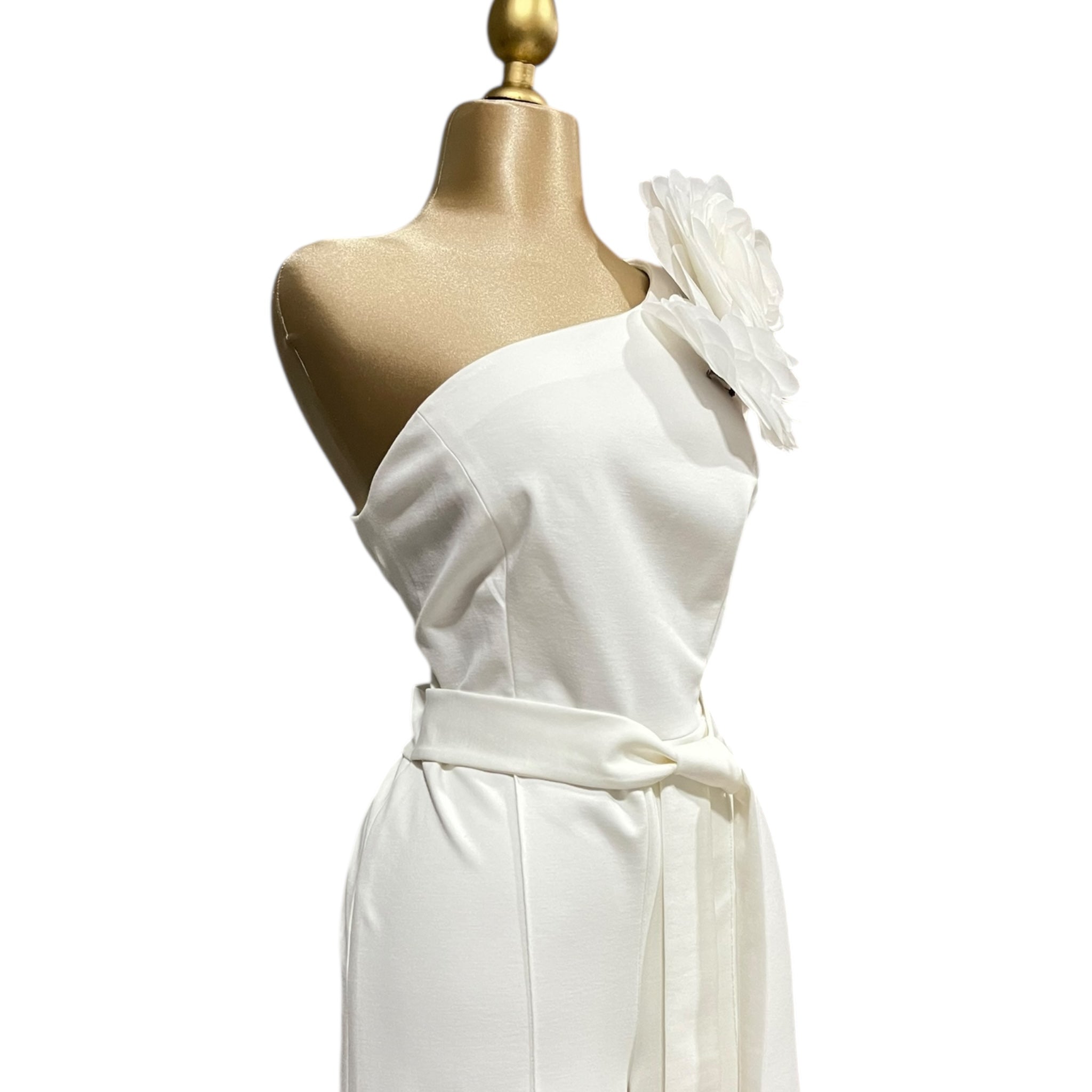 Jumpsuit Hueso Broche Rosas Para Dama MUSSI