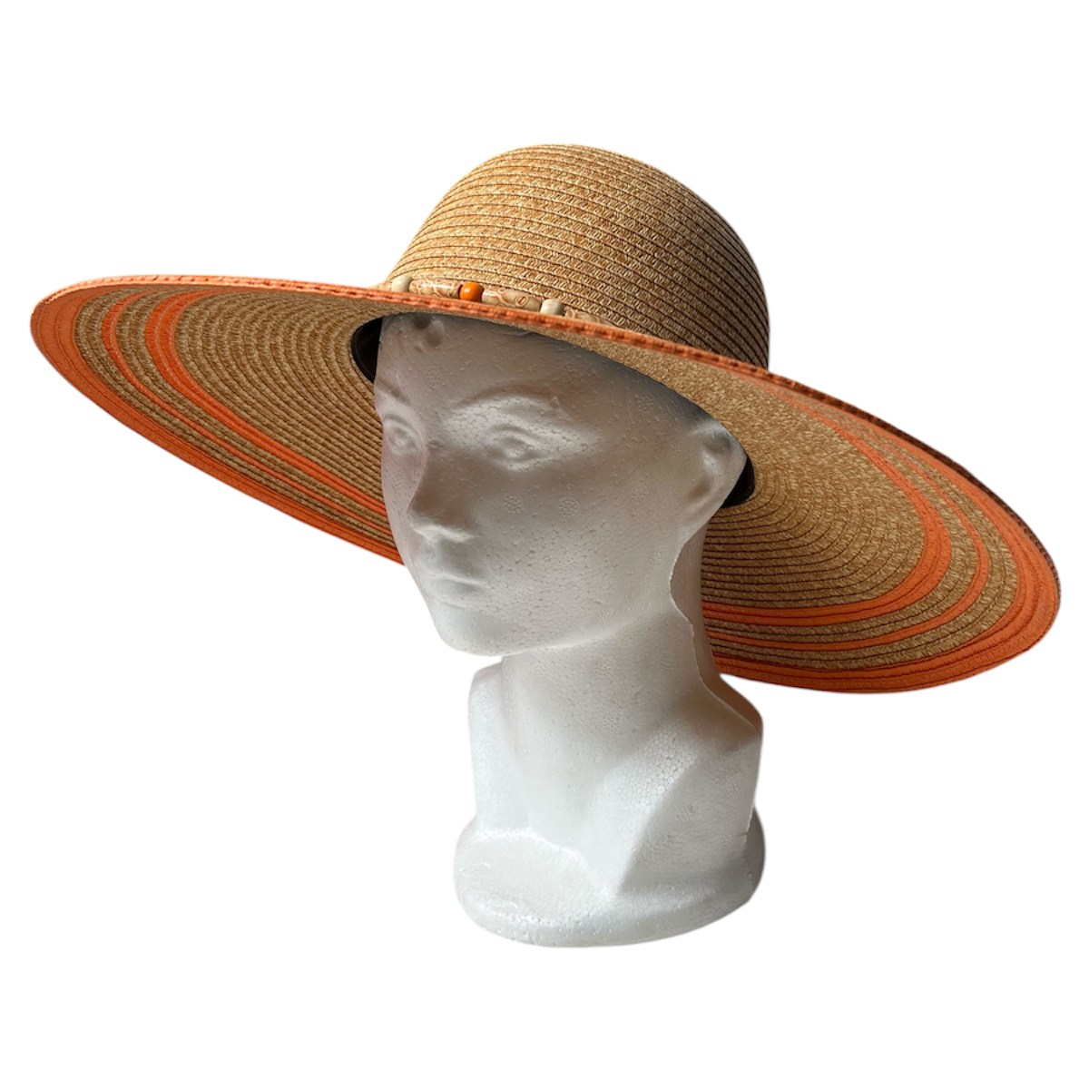 Sombrero Playero Rayas Naranja Devotion Hats