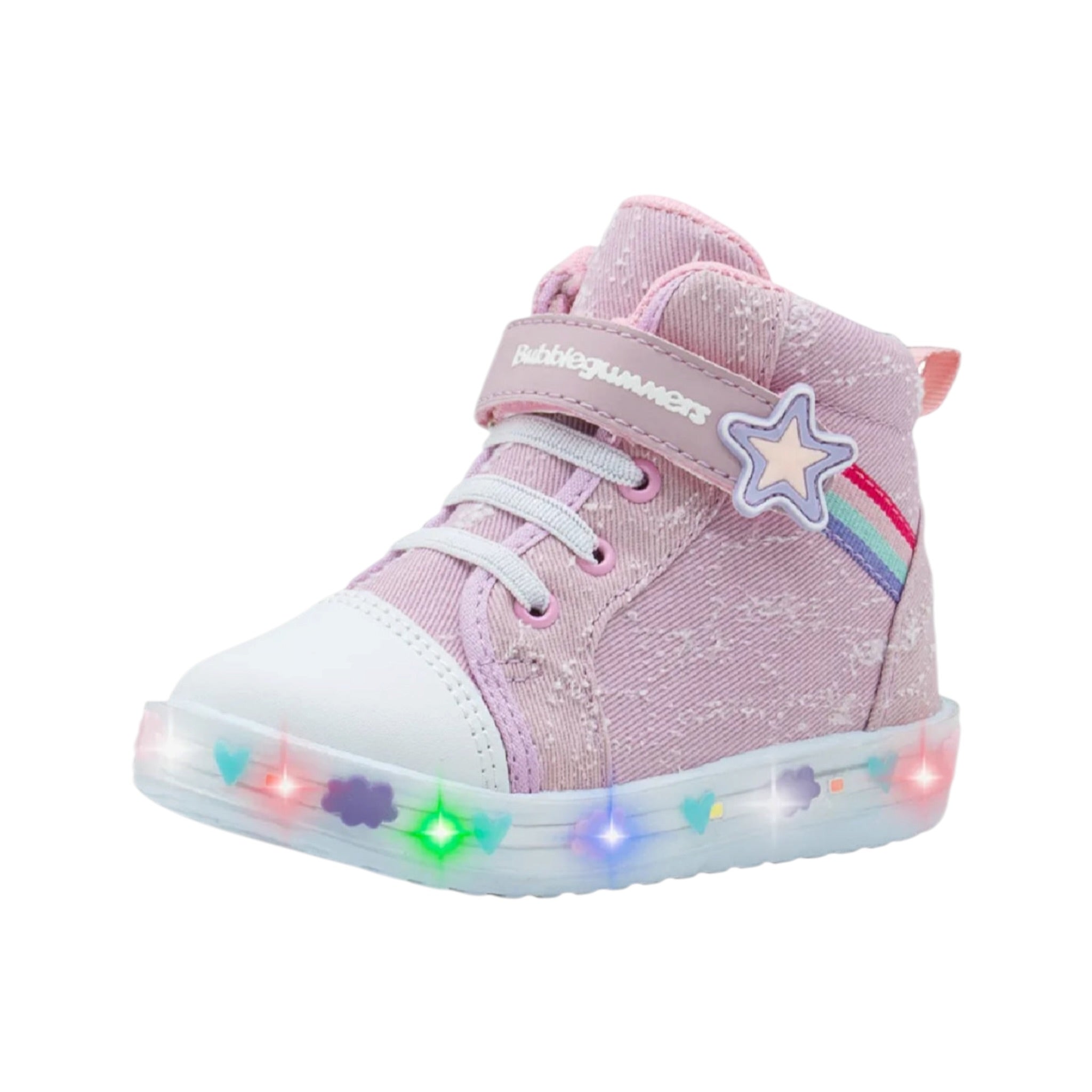 Tenis Con Luz  Arlet Luz Rosa Bubble Gummers